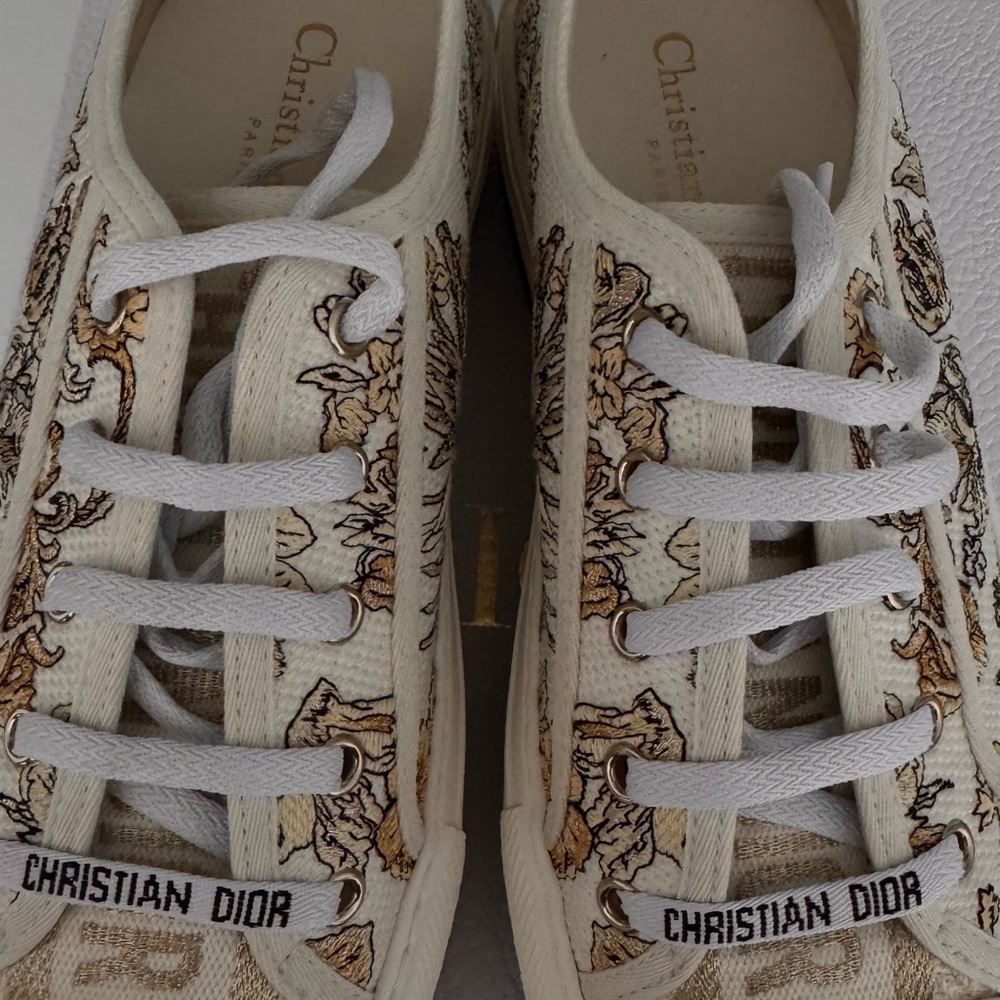 Christian Dior Cream and Tan Sneakers - Picture 4 of 6